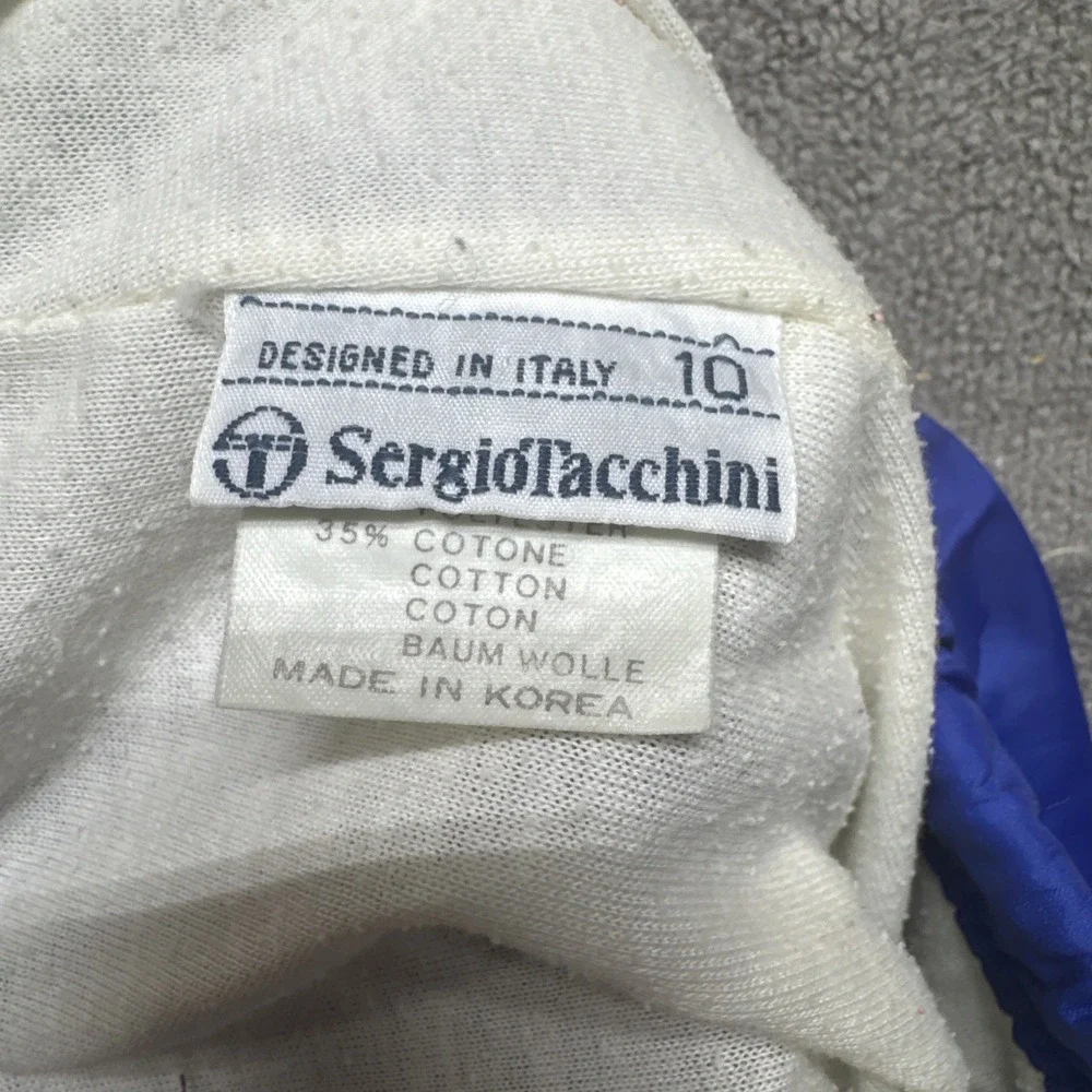 Sergio Tacchini Women's Blue Nylon Tracksuit Pants Size 10 Vintage‎ Retro Italy